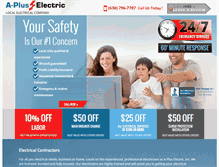 Tablet Screenshot of apluselectrician.net
